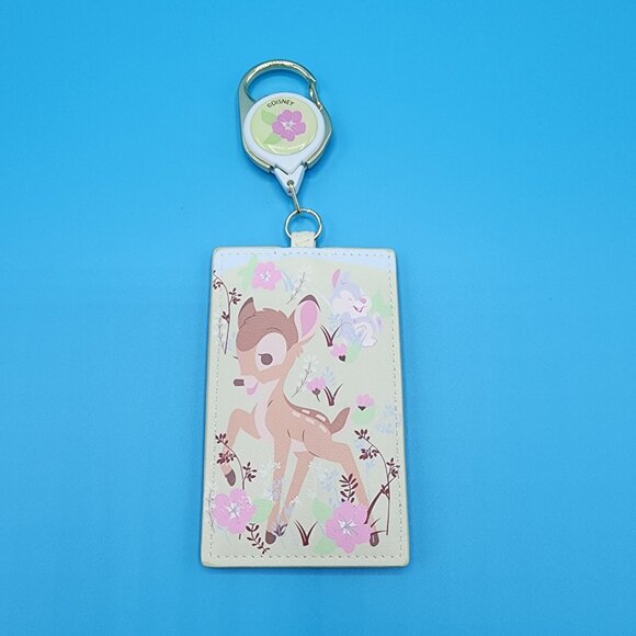 Loungefly Disney Bambi Thumper Floral Spring Retractable Lanyard ID Holder NEW - Picture 2 of 12